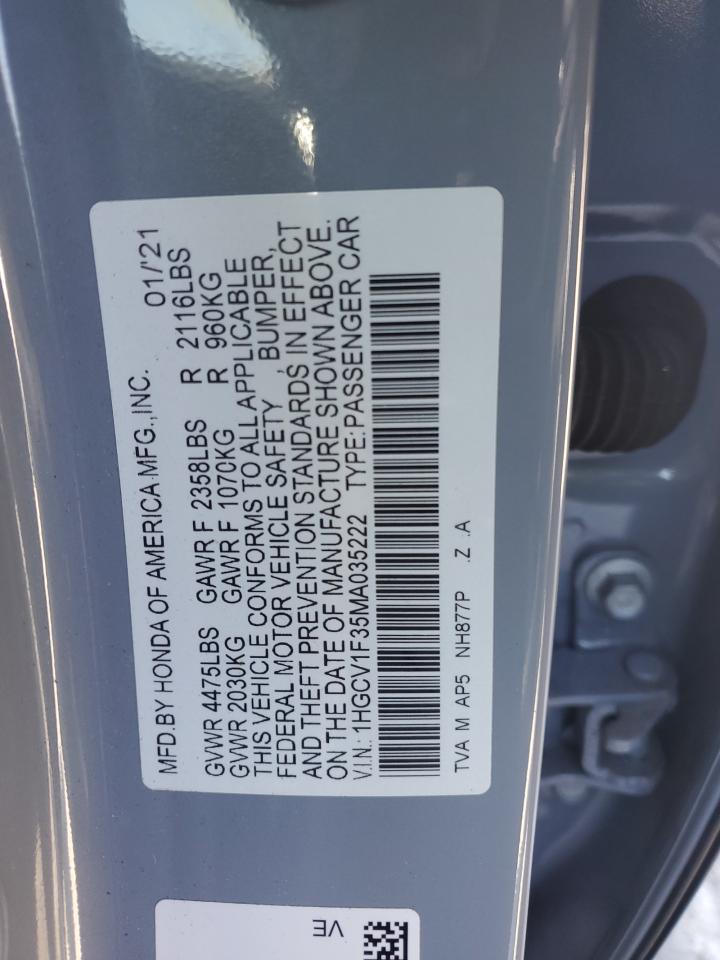 Photo 11 VIN: 1HGCV1F35MA035222 - HONDA ACCORD 