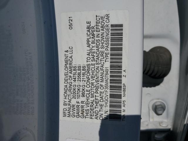 Photo 11 VIN: 1HGCV1F35MA078491 - HONDA ACCORD SPO 