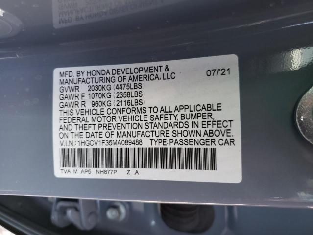 Photo 9 VIN: 1HGCV1F35MA089488 - HONDA ACCORD SPO 