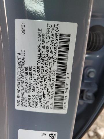 Photo 11 VIN: 1HGCV1F35MA111036 - HONDA ACCORD 