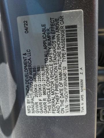 Photo 11 VIN: 1HGCV1F35NA045752 - HONDA ACCORD 