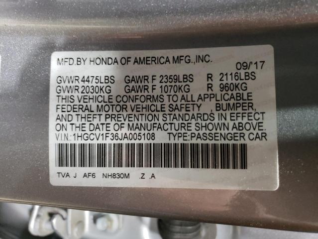 Photo 12 VIN: 1HGCV1F36JA005108 - HONDA ACCORD 