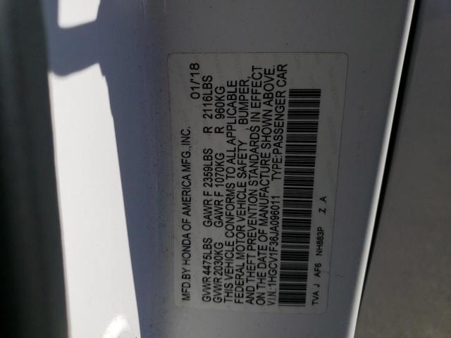 Photo 12 VIN: 1HGCV1F36JA096011 - HONDA ACCORD SPO 