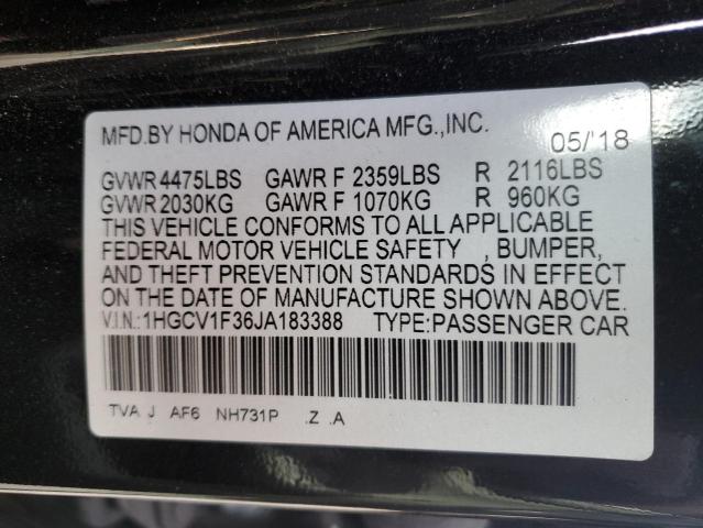 Photo 11 VIN: 1HGCV1F36JA183388 - HONDA ACCORD 