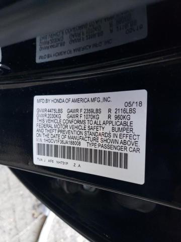 Photo 11 VIN: 1HGCV1F36JA188008 - HONDA ACCORD SPO 