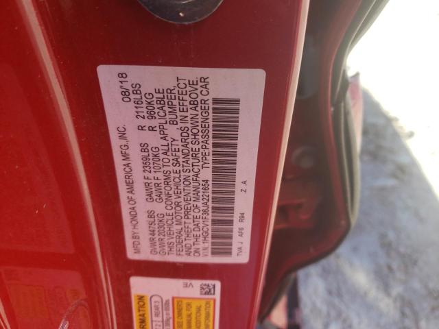 Photo 9 VIN: 1HGCV1F36JA221654 - HONDA ACCORD SPO 