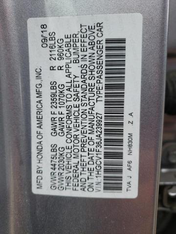 Photo 9 VIN: 1HGCV1F36JA239927 - HONDA ACCORD SPO 