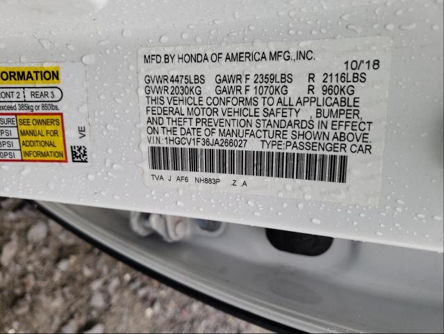 Photo 9 VIN: 1HGCV1F36JA266027 - HONDA ACCORD SPO 