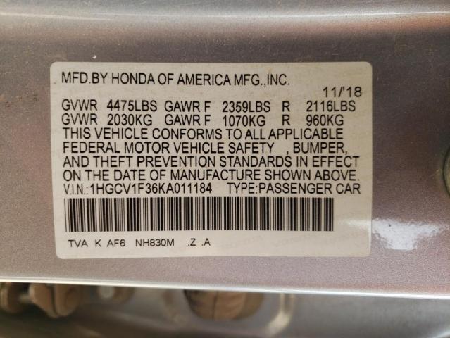 Photo 12 VIN: 1HGCV1F36KA011184 - HONDA ACCORD 