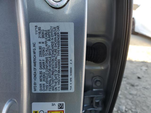 Photo 11 VIN: 1HGCV1F36KA020905 - HONDA ACCORD SPO 