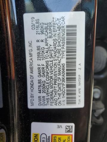 Photo 11 VIN: 1HGCV1F36KA064645 - HONDA ACCORD 