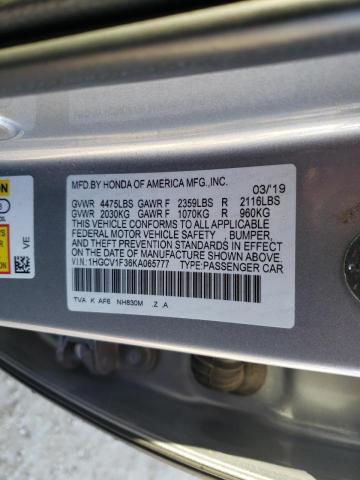 Photo 9 VIN: 1HGCV1F36KA065777 - HONDA ACCORD SPO 