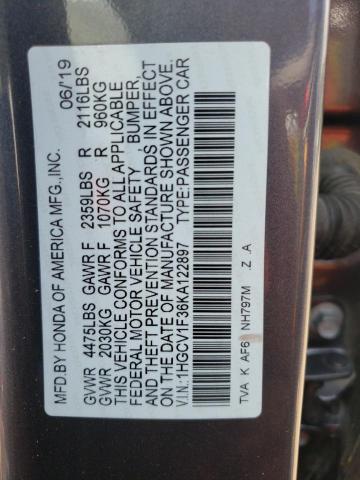 Photo 11 VIN: 1HGCV1F36KA122897 - HONDA ACCORD SPO 