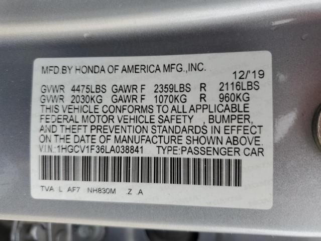 Photo 11 VIN: 1HGCV1F36LA038841 - HONDA ACCORD 