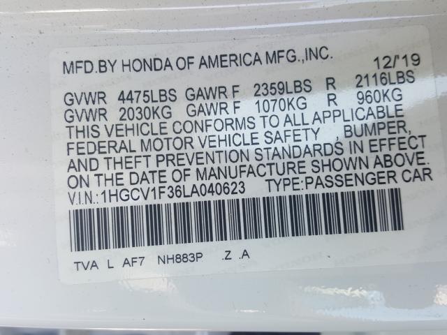 Photo 9 VIN: 1HGCV1F36LA040623 - HONDA ACCORD SPO 