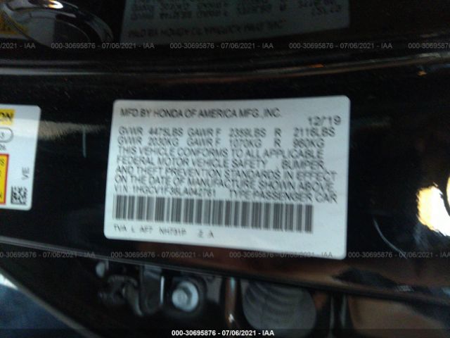 Photo 8 VIN: 1HGCV1F36LA042761 - HONDA ACCORD SEDAN 