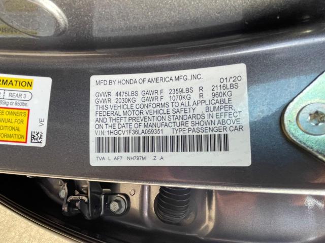 Photo 9 VIN: 1HGCV1F36LA059351 - HONDA ACCORD SPO 