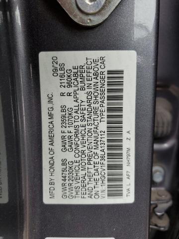 Photo 12 VIN: 1HGCV1F36LA137112 - HONDA ACCORD 