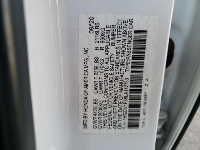 Photo 11 VIN: 1HGCV1F36LA142763 - HONDA ACCORD SPO 