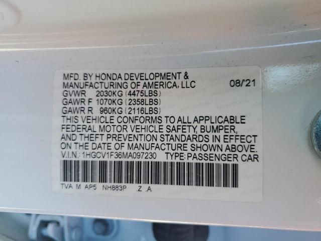 Photo 11 VIN: 1HGCV1F36MA097230 - HONDA ACCORD 