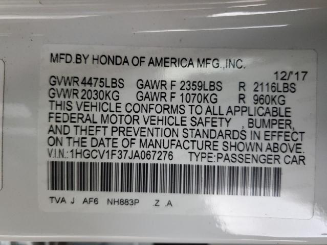 Photo 11 VIN: 1HGCV1F37JA067276 - HONDA ACCORD SPO 