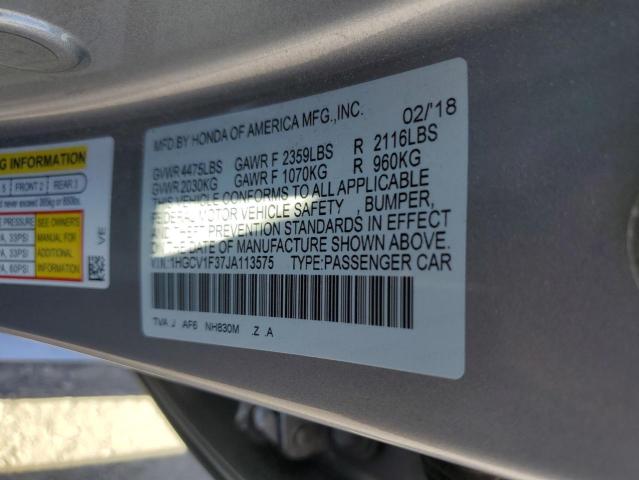 Photo 11 VIN: 1HGCV1F37JA113575 - HONDA ACCORD SPO 