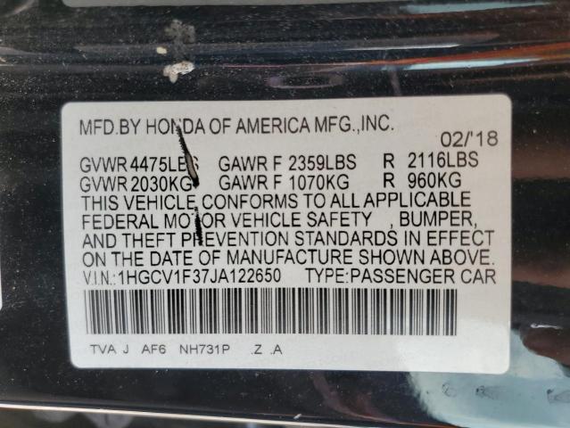 Photo 12 VIN: 1HGCV1F37JA122650 - HONDA ACCORD SPO 