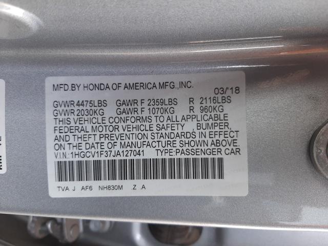 Photo 9 VIN: 1HGCV1F37JA127041 - HONDA ACCORD SPO 