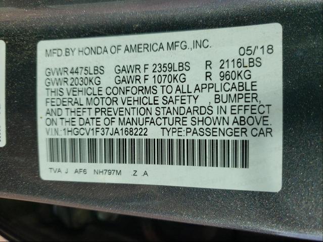 Photo 9 VIN: 1HGCV1F37JA168222 - HONDA ACCORD SPO 