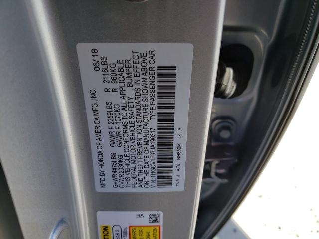 Photo 9 VIN: 1HGCV1F37JA190317 - HONDA ACCORD SPO 