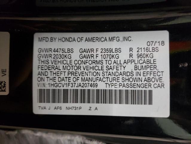 Photo 9 VIN: 1HGCV1F37JA207469 - HONDA ACCORD SPO 