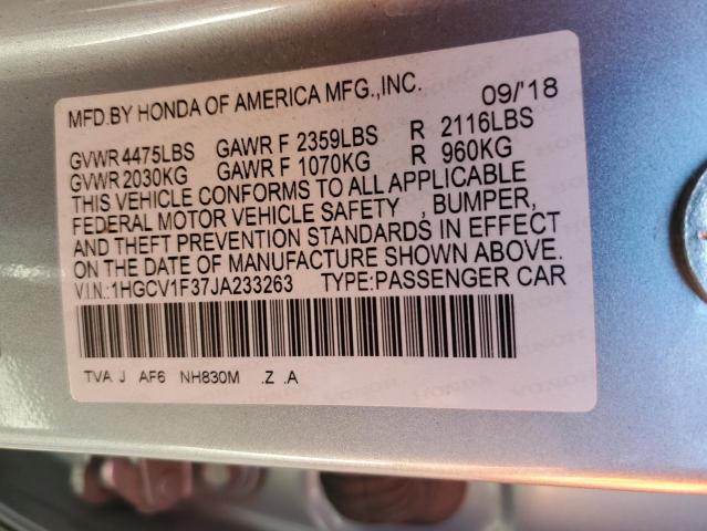 Photo 11 VIN: 1HGCV1F37JA233263 - HONDA ACCORD SPO 