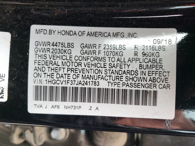 Photo 9 VIN: 1HGCV1F37JA241783 - HONDA ACCORD SPO 