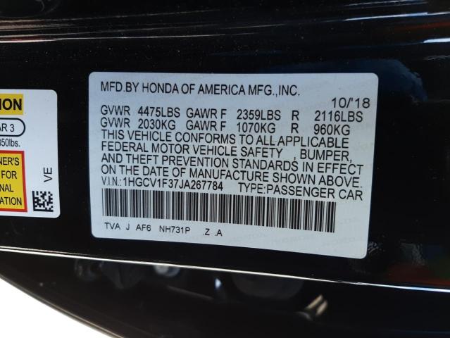 Photo 9 VIN: 1HGCV1F37JA267784 - HONDA ACCORD SPO 