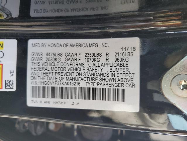 Photo 11 VIN: 1HGCV1F37KA016216 - HONDA ACCORD SPO 