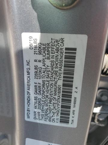 Photo 11 VIN: 1HGCV1F37KA160901 - HONDA ACCORD 