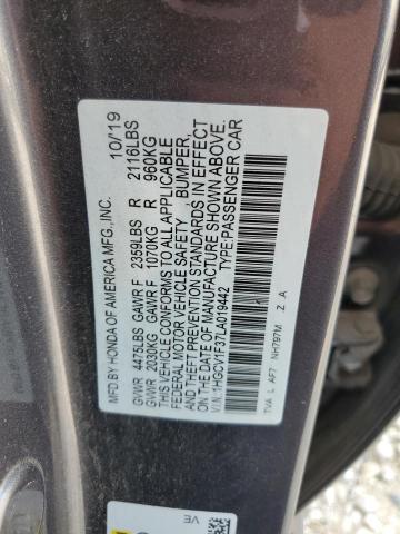 Photo 12 VIN: 1HGCV1F37LA019442 - HONDA ACCORD SPO 