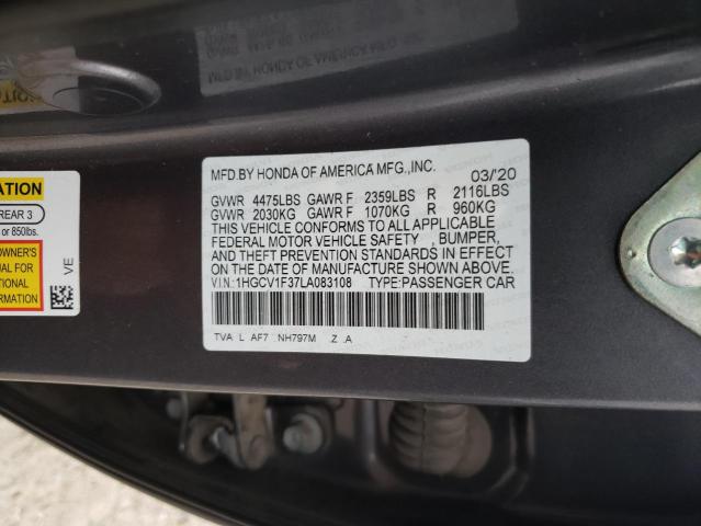 Photo 9 VIN: 1HGCV1F37LA083108 - HONDA ACCORD SPO 