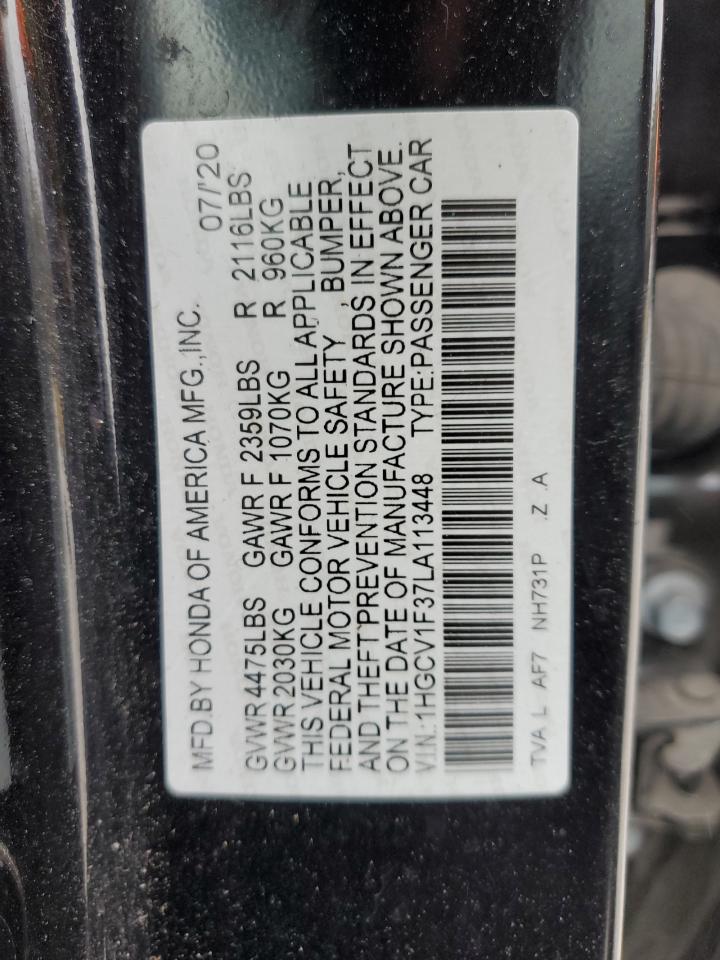 Photo 11 VIN: 1HGCV1F37LA113448 - HONDA ACCORD 