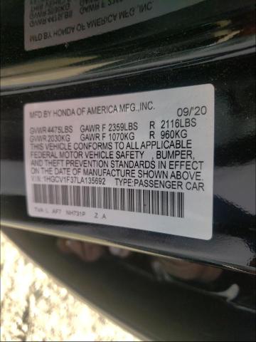 Photo 9 VIN: 1HGCV1F37LA135692 - HONDA ACCORD SPO 