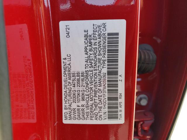 Photo 11 VIN: 1HGCV1F37MA059392 - HONDA ACCORD SPO 