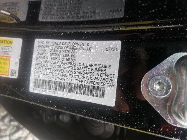 Photo 9 VIN: 1HGCV1F37MA091033 - HONDA ACCORD SPO 