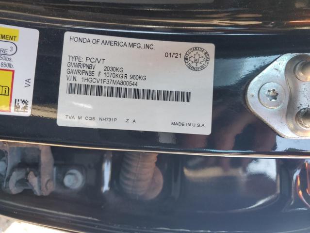 Photo 12 VIN: 1HGCV1F37MA800544 - HONDA ACCORD 