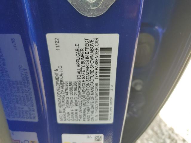 Photo 11 VIN: 1HGCV1F37NA102498 - HONDA ACCORD SPO 