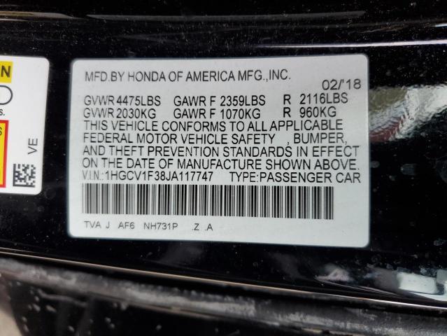 Photo 12 VIN: 1HGCV1F38JA117747 - HONDA ACCORD SPO 