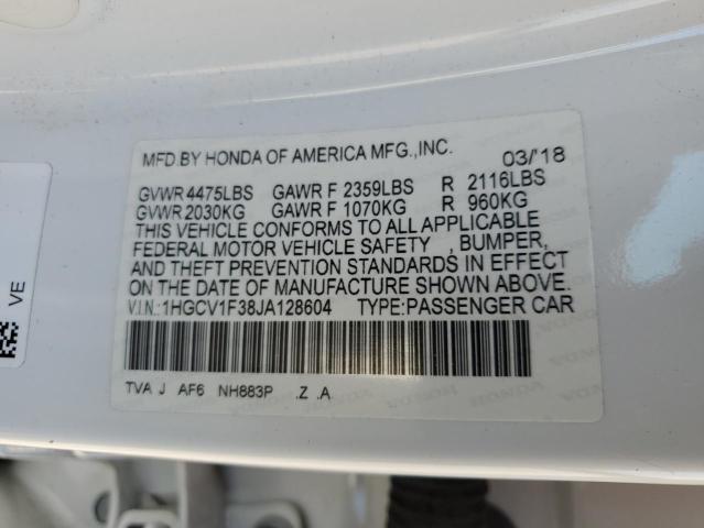 Photo 9 VIN: 1HGCV1F38JA128604 - HONDA ACCORD 