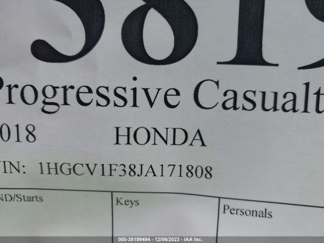 Photo 8 VIN: 1HGCV1F38JA171808 - HONDA ACCORD 