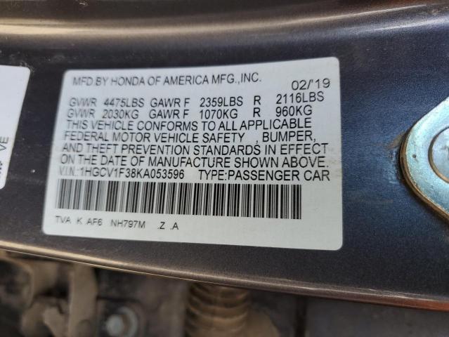 Photo 11 VIN: 1HGCV1F38KA053596 - HONDA ACCORD SPO 