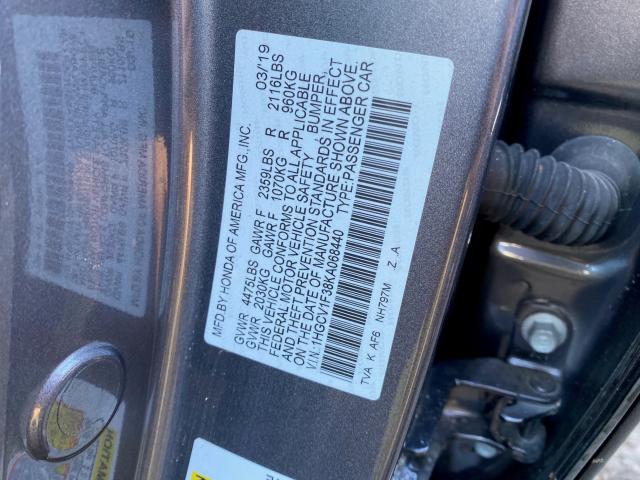 Photo 9 VIN: 1HGCV1F38KA068440 - HONDA ACCORD SPO 