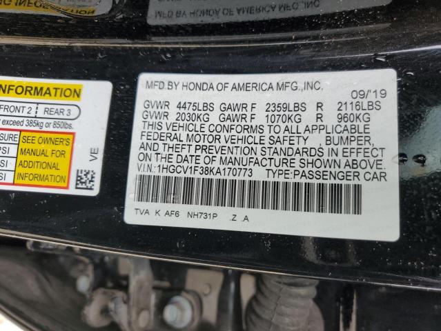 Photo 11 VIN: 1HGCV1F38KA170773 - HONDA ACCORD SPO 